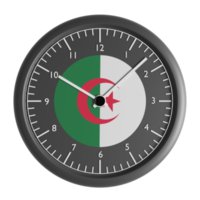 Wall clock with the flag of Algeria png