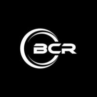 diseño de logotipo de letra bcr en ilustración. logotipo vectorial, diseños de caligrafía para logotipo, afiche, invitación, etc. vector