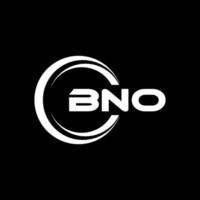 BNO letter logo design in illustration. Vector logo, calligraphy designs for logo, Poster, Invitation, etc.