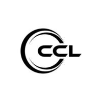 CCL letra logo diseño en ilustración. vector logo, caligrafía diseños para logo, póster, invitación, etc.