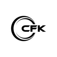 CFK letter logo design in illustration. Vector logo, calligraphy designs for logo, Poster, Invitation, etc.