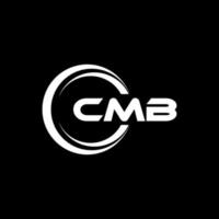 CMB letter logo design in illustration. Vector logo, calligraphy designs for logo, Poster, Invitation, etc.