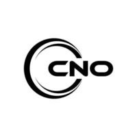 diseño del logotipo de la letra cno en la ilustración. logotipo vectorial, diseños de caligrafía para logotipo, afiche, invitación, etc. vector