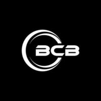 BCB letter logo design in illustration. Vector logo, calligraphy designs for logo, Poster, Invitation, etc.