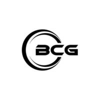 diseño del logotipo de la letra bcg en la ilustración. logotipo vectorial, diseños de caligrafía para logotipo, afiche, invitación, etc. vector