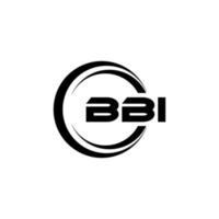 BBI letter logo design in illustration. Vector logo, calligraphy designs for logo, Poster, Invitation, etc.