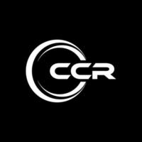 CCR letter logo design in illustration. Vector logo, calligraphy designs for logo, Poster, Invitation, etc.