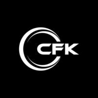 cfk letra logo diseño en ilustración. vector logo, caligrafía diseños para logo, póster, invitación, etc.