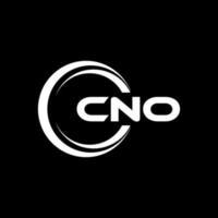 CNO letter logo design in illustration. Vector logo, calligraphy designs for logo, Poster, Invitation, etc.