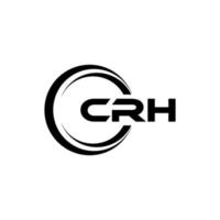 CRH letter logo design in illustration. Vector logo, calligraphy designs for logo, Poster, Invitation, etc.