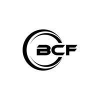 BCF letter logo design in illustration. Vector logo, calligraphy designs for logo, Poster, Invitation, etc.