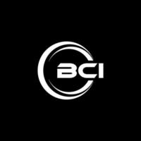 BCI letter logo design in illustration. Vector logo, calligraphy designs for logo, Poster, Invitation, etc.