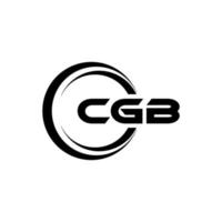 cgb letra logo diseño en ilustración. vector logo, caligrafía diseños para logo, póster, invitación, etc.