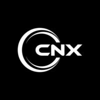 CNX letter logo design in illustration. Vector logo, calligraphy designs for logo, Poster, Invitation, etc.