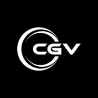 CGV letter logo design in illustration. Vector logo, calligraphy designs for logo, Poster, Invitation, etc.