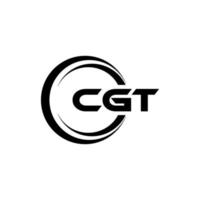 CGT letter logo design in illustration. Vector logo, calligraphy designs for logo, Poster, Invitation, etc.