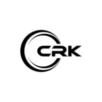 crk letra logo diseño en ilustración. vector logo, caligrafía diseños para logo, póster, invitación, etc.