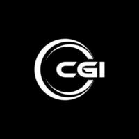 CGI letter logo design in illustration. Vector logo, calligraphy designs for logo, Poster, Invitation, etc.