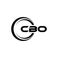 CBO letter logo design in illustration. Vector logo, calligraphy designs for logo, Poster, Invitation, etc.