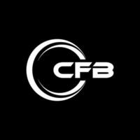 CFB letter logo design in illustration. Vector logo, calligraphy designs for logo, Poster, Invitation, etc.