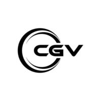 CGV letter logo design in illustration. Vector logo, calligraphy designs for logo, Poster, Invitation, etc.