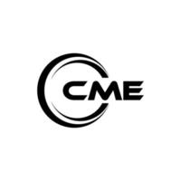 diseño del logotipo de la letra cme en la ilustración. logotipo vectorial, diseños de caligrafía para logotipo, afiche, invitación, etc. vector