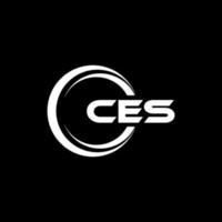 CES letter logo design in illustration. Vector logo, calligraphy designs for logo, Poster, Invitation, etc.