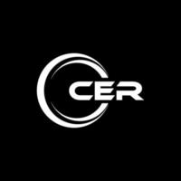 CER letter logo design in illustration. Vector logo, calligraphy designs for logo, Poster, Invitation, etc.