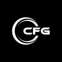 CFG letter logo design in illustration. Vector logo, calligraphy designs for logo, Poster, Invitation, etc.