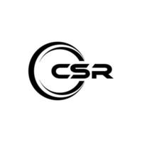 diseño de logotipo de carta csr en ilustración. logotipo vectorial, diseños de caligrafía para logotipo, afiche, invitación, etc. vector