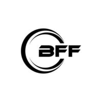 bff letra logo diseño en ilustración. vector logo, caligrafía diseños para logo, póster, invitación, etc.