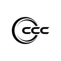 CCC letter logo design in illustration. Vector logo, calligraphy designs for logo, Poster, Invitation, etc.