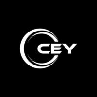 CEY letter logo design in illustration. Vector logo, calligraphy designs for logo, Poster, Invitation, etc.