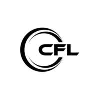 cfl letra logo diseño en ilustración. vector logo, caligrafía diseños para logo, póster, invitación, etc.