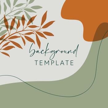 Trendy abstract square templates with leaves, flowers and geometric shapes. Good for social media posts, mobile apps, banner designs and online promotions and adverts. Abstract vector background.