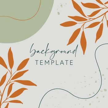Trendy abstract square templates with leaves, flowers and geometric shapes. Good for social media posts, mobile apps, banner designs and online promotions and adverts. Abstract vector background.