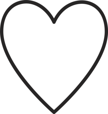 White Heart Outline PNGs for Free Download