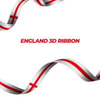 Ribbon with england flag color 3d png