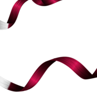 Ribbon with qatar flag color 3d png