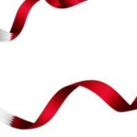 Ribbon with bahrain flag color 3d png