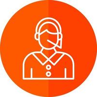 Call Center Agent Vector Icon Design