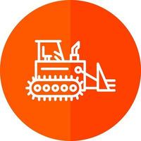 Bulldozer Vector Icon Design