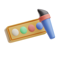 Accueil écran palette illustration 3d png