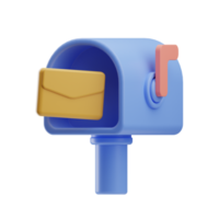 Zuhause Bildschirm Mail Box Illustration 3d png