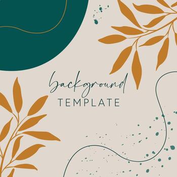 Trendy abstract square templates with leaves, flowers and geometric shapes. Good for social media posts, mobile apps, banner designs and online promotions and adverts. Abstract vector background.