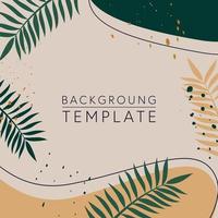 Trendy abstract square templates with leaves, flowers and geometric shapes. Good for social media posts, mobile apps, banner designs and online promotions and adverts. Abstract vector background.