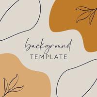 Trendy abstract square templates with leaves, flowers and geometric shapes. Good for social media posts, mobile apps, banner designs and online promotions and adverts. Abstract vector background.