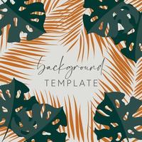 Trendy abstract square templates with leaves, flowers and geometric shapes. Good for social media posts, mobile apps, banner designs and online promotions and adverts. Abstract vector background.