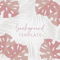 Trendy abstract square templates with leaves, flowers and geometric shapes. Good for social media posts, mobile apps, banner designs and online promotions and adverts. Abstract vector background.