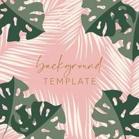 Trendy abstract square templates with leaves, flowers and geometric shapes. Good for social media posts, mobile apps, banner designs and online promotions and adverts. Abstract vector background.